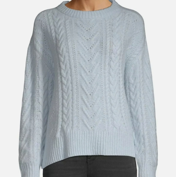 Light blue, alpaca blend sweater - Picture 2 of 8